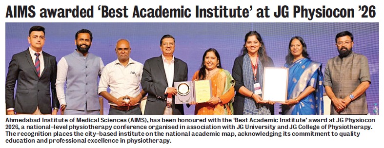 Aims Awarded Best Academic Institute At JG Physiocon 2026